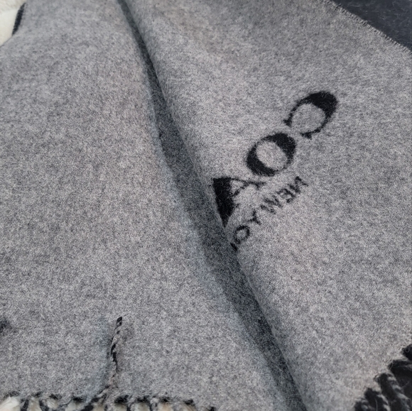 NWT Black & Gray Men's Signature COACH New York Scarf - Picture 6 of 17